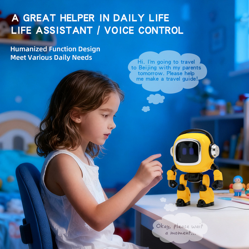 Remote Control Toys - หุ่นยนต์ AI แบบโต้ตอบ ควบคุมด้วยเสียง พร้อมฟังก์ชันเล่าเรื่องและตอบคำถามความรู้ทั่วไป ของเล่นเพื่อนคู่ใจสำหรับเด็กวัยเตาะแตะ